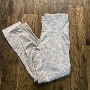 lululemon Grey Cropped Leggings w/Sheer Panels-Size 4